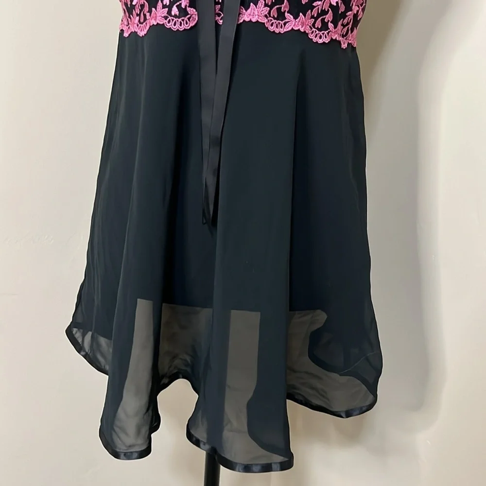 Seductive Wear Vintage Mesh Sexy Women’s Floral Lace Babydoll Mini Slip Dress